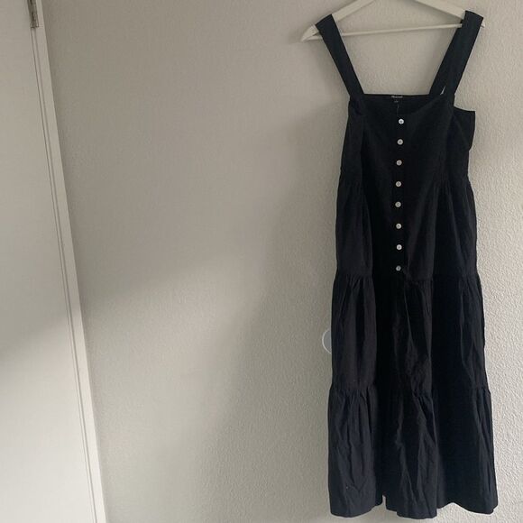 Madewell Suzette Seamed Bodice Tiered Midi Dress - Picture 2 of 6